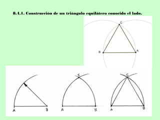 8.4.1. Construcción de un triángulo equilátero conocido el lado.
 