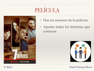 PELÍCULA
Daniel Onorato Bravo2º Bach
❖ Haz un resumen de la película
❖ Apunta todos los términos que
conozcas
 