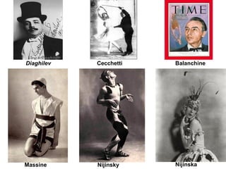 Massine Nijinsky Nijinska Balanchine Cecchetti   Diaghilev   