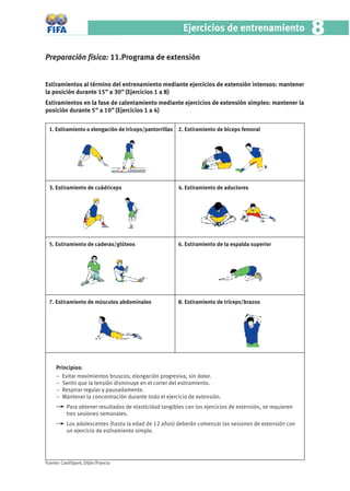 Ejercicios de entrenamiento                      8
Preparación física: 11.Programa de extensión


Estiramientos al término...