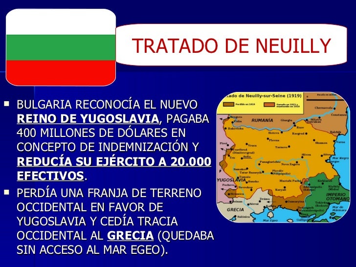 Resultado de imagen para °El Tratado de Neuilly
