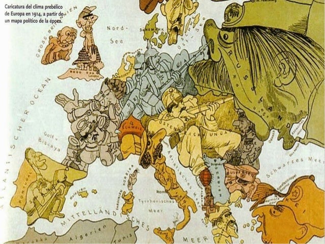 Resultado de imagen para 1er guerra mundial mapa caricaturesco