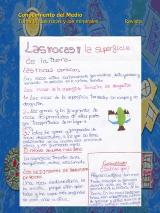 Conocimiento del Medio 6º de Primaria. Tema 8: Las rocas y los ...