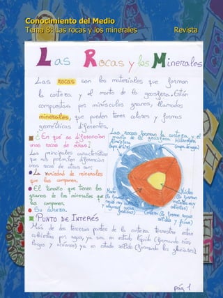 Conocimiento del Medio 6º de Primaria. Tema 8: Las rocas y los ...