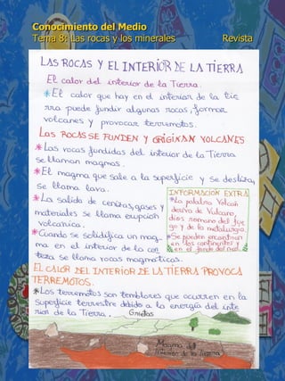 Conocimiento del Medio 6º de Primaria. Tema 8: Las rocas y los ...