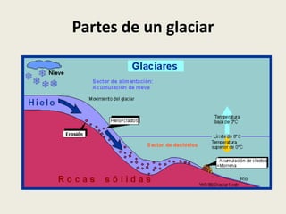 Partes de un glaciar

 
