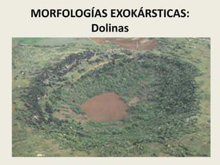 MORFOLOGÍAS EXOKÁRSTICAS:
Dolinas

 