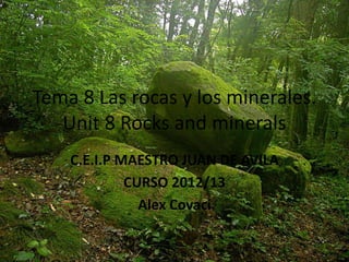 Tema 8 Las rocas y los minerales.
   Unit 8 Rocks and minerals
    C.E.I.P MAESTRO JUAN DE AVILA
             CURSO 2012/13
               Alex Covaci
 