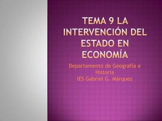 Departamento de Geografía e
          Historia
   IES Gabriel G. Márquez
 