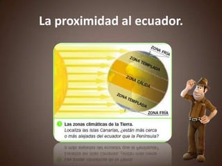 La proximidad al ecuador.
 