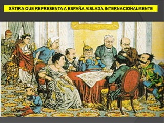 SÁTIRA QUE REPRESENTA A ESPAÑA AISLADA INTERNACIONALMENTE
 