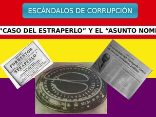 ESCÁNDALOS DE CORRUPCIÓN
“CASO DEL ESTRAPERLO” Y EL “ASUNTO NOMB
 
