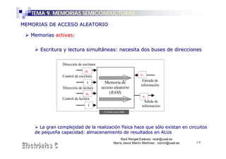 Tema 9. memorias semiconductoras | PDF
