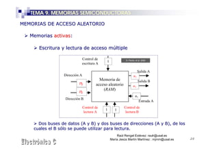 Tema 9. memorias semiconductoras | PDF