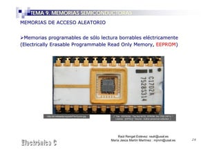 Tema 9. memorias semiconductoras | PDF