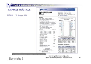 Tema 9. memorias semiconductoras | PDF