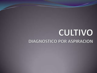 CULTIVODIAGNOSTICO POR ASPIRACION