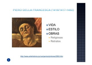 VIDA
                                     ESTILO
                                     OBRAS
                                       Religiosas
                                       Retratos




http://www.artehistoria.jcyl.es/genios/pintores/2993.htm
 