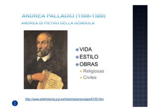 VIDA
                                         ESTILO
                                         OBRAS
                                            Religiosas
                                            Civiles



http://www.artehistoria.jcyl.es/historia/personajes/6155.htm
 