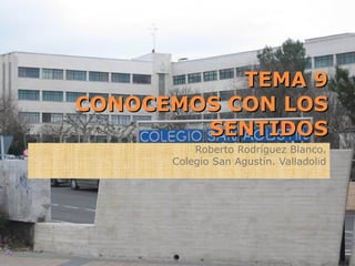 TEMA 9 CONOCEMOS CON LOS SENTIDOS Roberto Rodríguez Blanco. Colegio San Agustín. Valladolid 