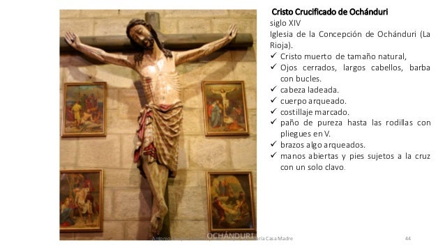Resultado de imagen de Cristo Crucificado, imagen gÃ³tica del siglo XIV de la Iglesia de la ConcepciÃ³n de OchÃ¡nduri