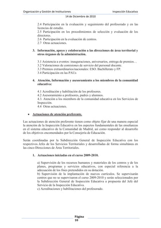 Supervisión de la documentación administrativa.