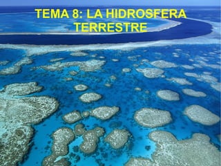 TEMA 8: LA HIDROSFERA
TERRESTRE
 