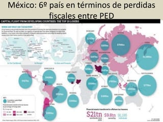 México: 6º país en términos de perdidas
fiscales entre PED
 