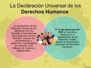 La Declaración Universal de los 
Derechos Humanos 
 