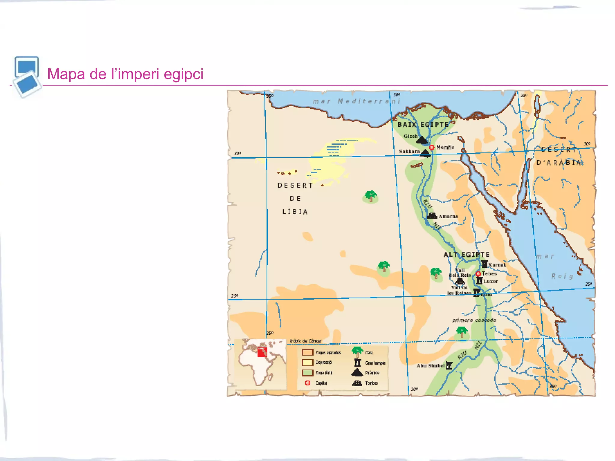 Mapa de l’imperi egipci
 