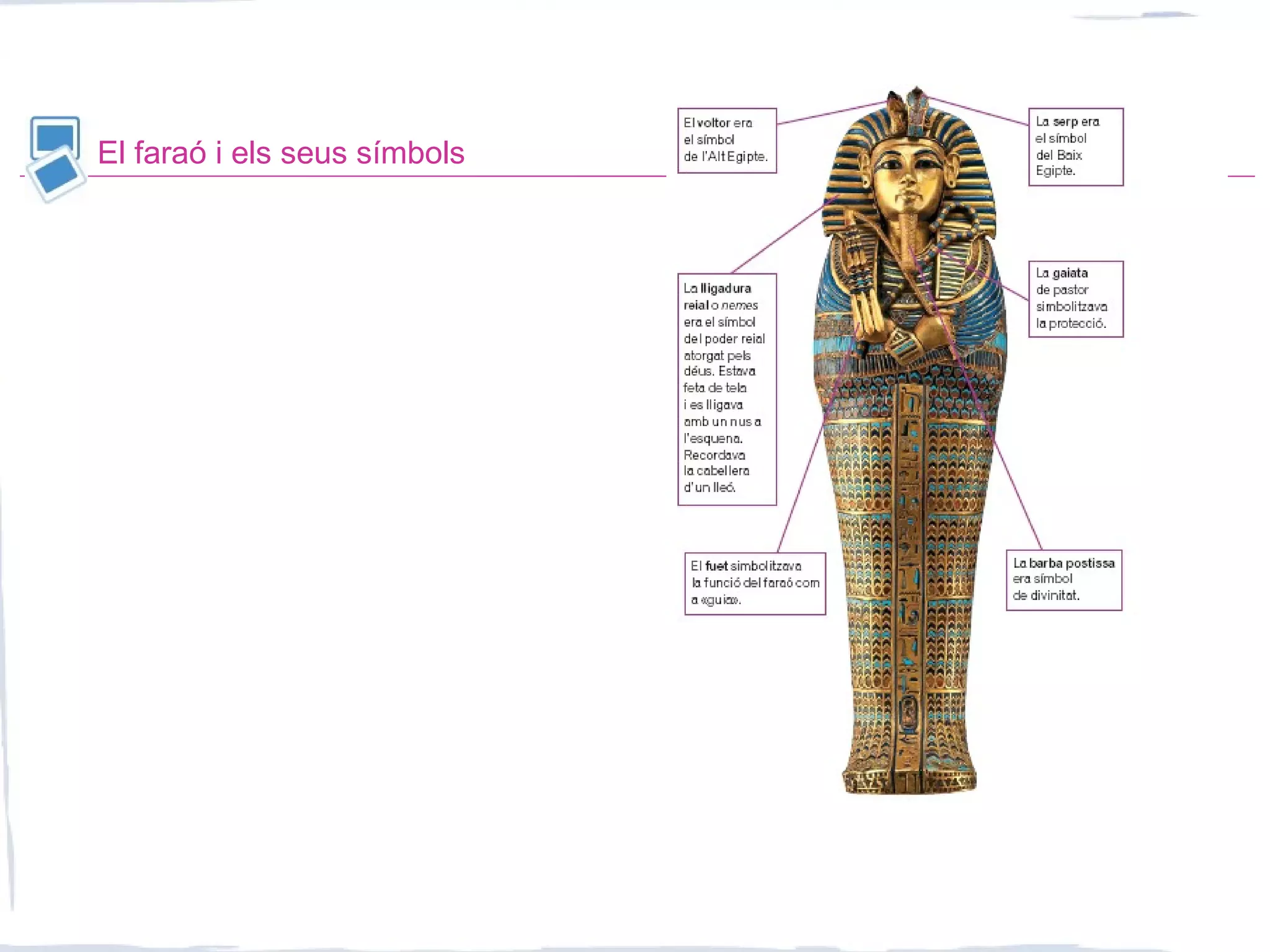 El faraó i els seus símbols
 