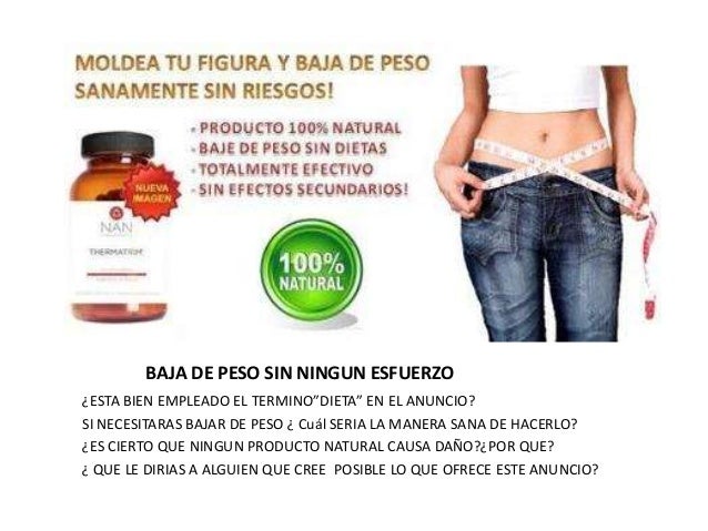Tema analisis critico de los comerciales para adelgazar Tema analisis critico de los comerciales para adelgazar