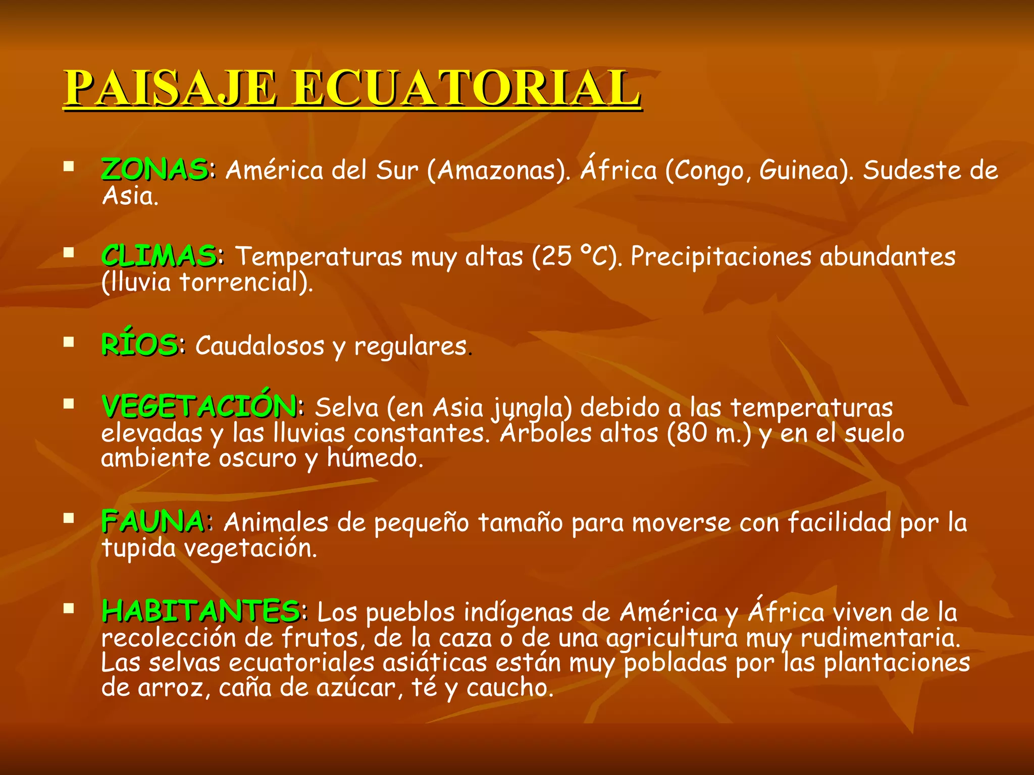 Tema climas y paisajes de la tierra 1 eso | PPT