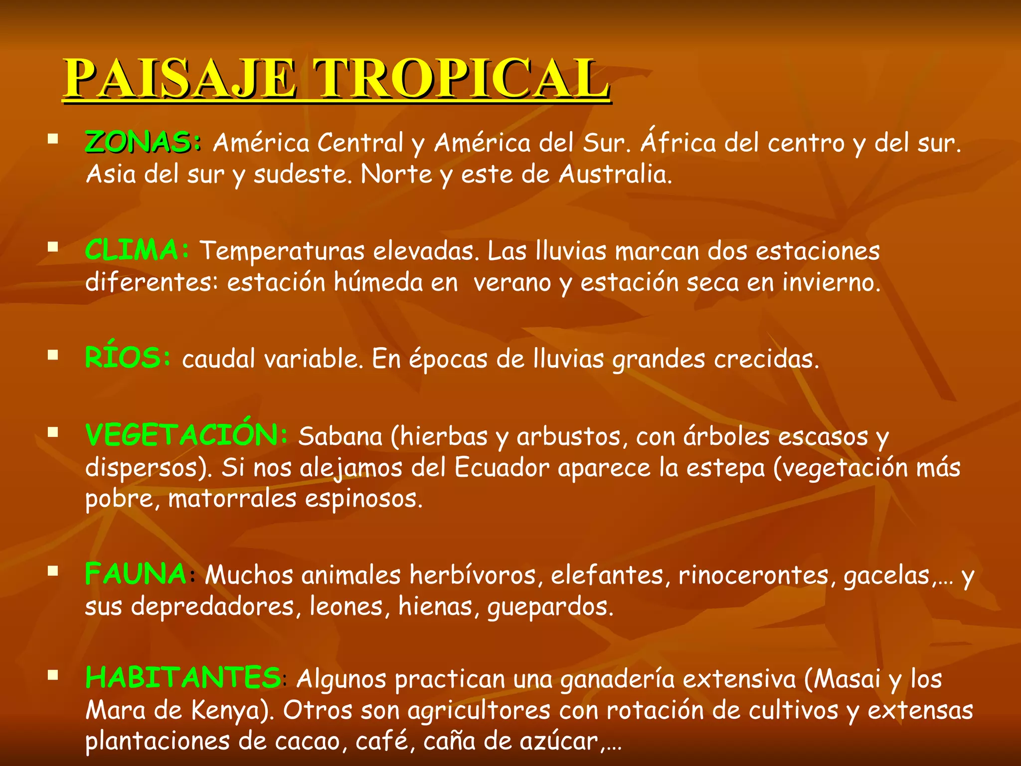 Tema climas y paisajes de la tierra 1 eso | PPT