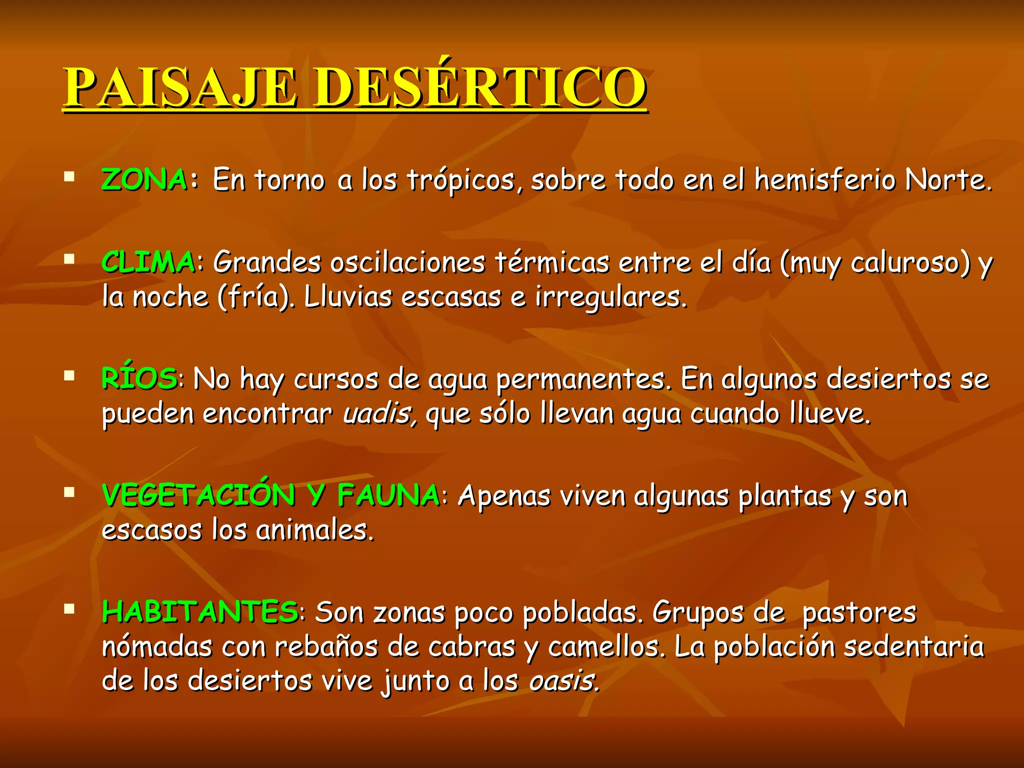Tema climas y paisajes de la tierra 1 eso | PPT