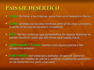 Tema climas y paisajes de la tierra 1 eso | ODP