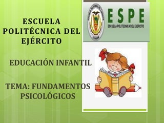 TEMA: FUNDAMENTOS
PSICOLÓGICOS
ESCUELA
POLITÉCNICA DEL
EJÉRCITO
EDUCACIÓN INFANTIL
 
