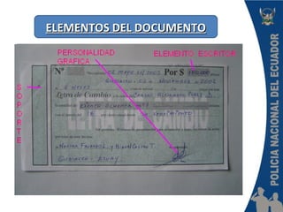 ELEMENTOS DEL DOCUMENTOELEMENTOS DEL DOCUMENTO
 