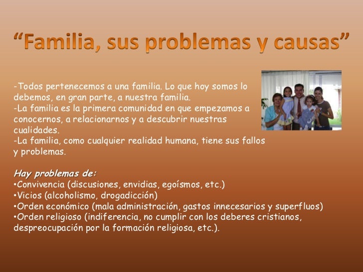 Familia, problemas y causas