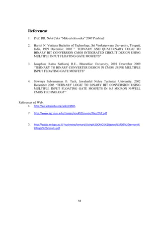 Prof Caka QARQET LOGJIKE TRENARE CMOS (TË TREFISHTA) | PDF