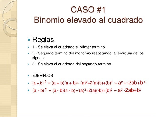 Binomio Al Cuadrado Regla Y Ejemplo Ejemplo Sencillo