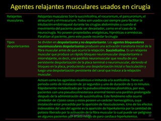 Agentes relajantes musculares usados en cirugía  22RICKART PEGUERO