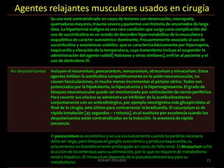 Agentes relajantes musculares usados en cirugía  23RICKART PEGUERO
