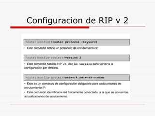 Configuracion de RIP v 2 