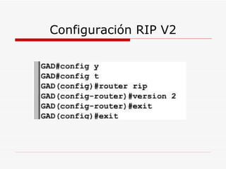 Configuración RIP V2 