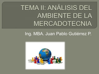 Ing. MBA. Juan Pablo Gutiérrez P.
 