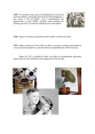 A história do rádio