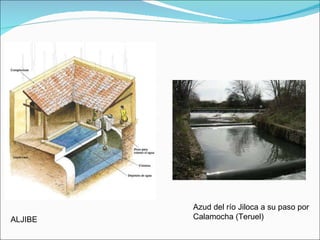 ALJIBE Azud del río Jiloca a su paso por Calamocha (Teruel) 