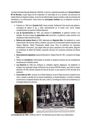 General Ramon Armada TEMA ILUSTRADO 4.EL RÉGIMEN LIBERAL Y LA HEGEMONÍA MODERADA pdf | PDF