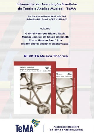 TeMA Informativo n. 1, jan., 2019